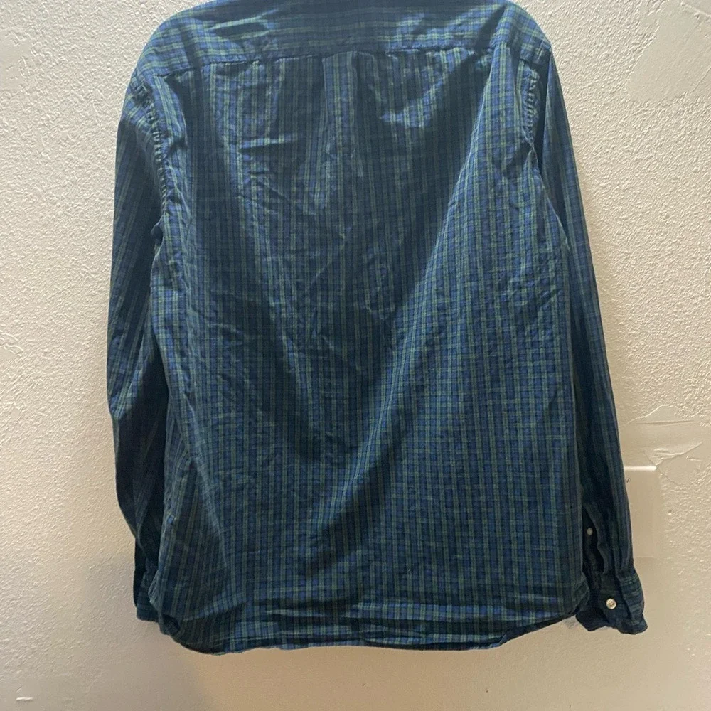 J.Crew Slim Secret Wash Organic Cotton Poplin Long Sleeve‎ Mens Size XL Slim